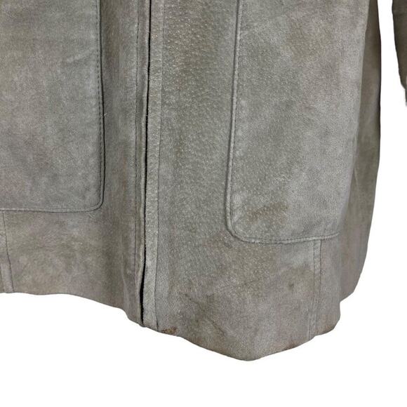 SFR Santa Fe Receations Suede Womens Aztec Western Beige Painted Coat Jacket L - Picture 5 of 16